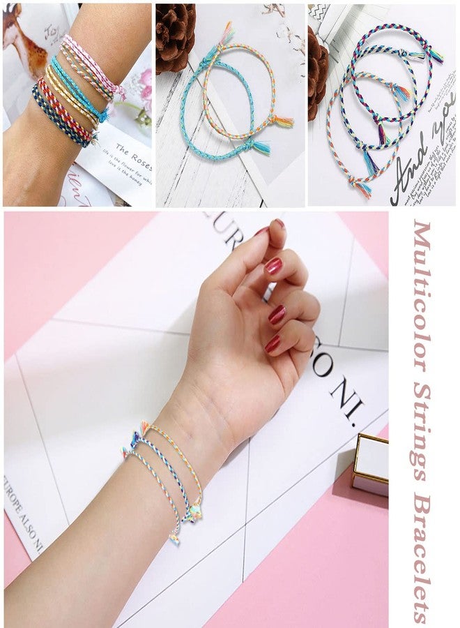 MOZAKA 30Pcs Woven Wrap Friendship Bracelets for Women Men Adjustable Colorful String Wrist Cord Handmade Friendship Braided Ankle Bracelets Party Favors - Image 4